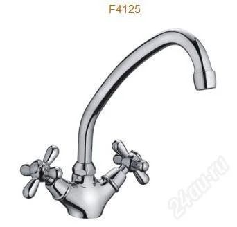 Лот: 2647443. Фото: 1. Смеситель д/кухни Frap крест F4125. Смесители