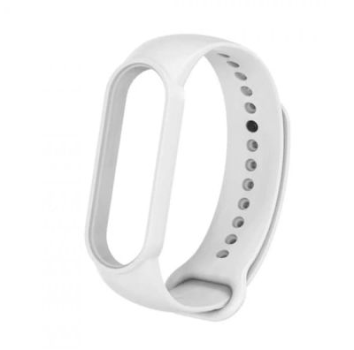 Лот: 17359157. Фото: 1. Ремешок для Xiaomi Mi Band 5 белый... Смарт-часы, фитнес-браслеты, аксессуары