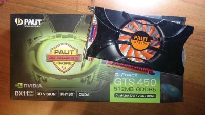 Лот: 5142372. Фото: 1. Видеокарта GeForce GTS 450 GDDR5... Видеокарты