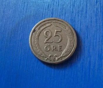 Лот: 4416972. Фото: 1. Швеция 25 эре 1946 г. Европа