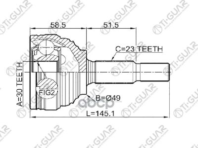 Лот: 21869850. Фото: 1. Шрус Tg82020210g15ra Tiguar Ti-Guar... Другое (автозапчасти)