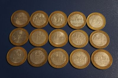 Лот: 6319690. Фото: 1. Набор монет 10руб. Россия после 1991 года