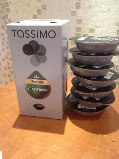 Лот: 5050328. Фото: 1. Капсулы Tassimo Jacobs espresso... Чай, кофе, какао
