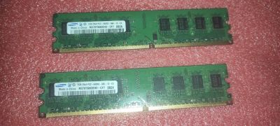 Лот: 23573470. Фото: 1. Samsung dimm ddr2 2шт по 2gb/4gb. Оперативная память