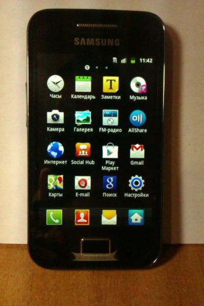Лот: 3963845. Фото: 1. Samsung Galaxy Ace (полный комплект... Смартфоны