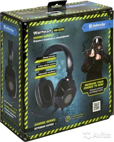 Лот: 7071292. Фото: 1. Игровая гарнитура Defender Warhead... Наушники, гарнитуры