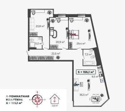 Лот: 21116770. Фото: 1. Продажа Квартира Абакан, Авиаторов... Квартиры, студии
