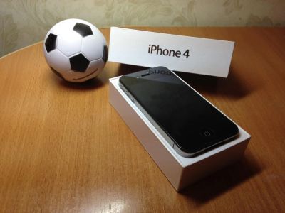 Лот: 4189673. Фото: 1. Apple Iphone 4 Black [..РСТ... Смартфоны