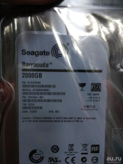 Лот: 10469919. Фото: 1. Seagate ST2000DM001 2000Гб, SATA3. Жёсткие диски (HDD)