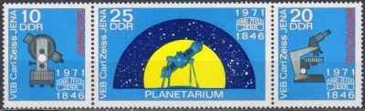 Лот: 23337531. Фото: 1. 1971. ГДР. Астрономия - 125 лет... Марки