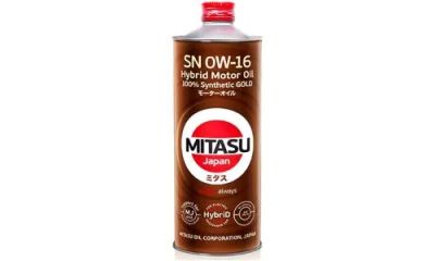 Лот: 20073213. Фото: 1. MITASU GOLD 0W16 SN 1 л (масло... Масла, жидкости