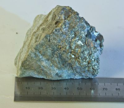 Лот: 11661572. Фото: 1. Пирит в породе 1. Минералы и окаменелости