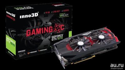 Лот: 15215235. Фото: 1. Видеокарта inno3d GTX 1070 gaming... Видеокарты