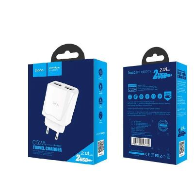 Лот: 22150643. Фото: 1. СЗУ HOCO C52A dual USB port 2... Зарядные устройства, блоки питания, адаптеры сетевые для смартфонов