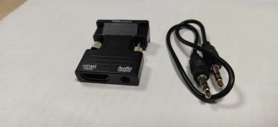 Лот: 21074604. Фото: 1. Переходник HDMI-VGA со звуком. Шлейфы, кабели, переходники