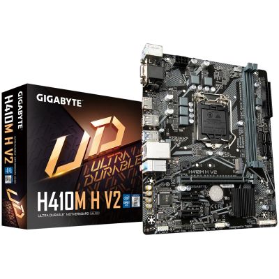 Лот: 19896309. Фото: 1. Gigabyte H410M H V2 (LGA 1200... Материнские платы