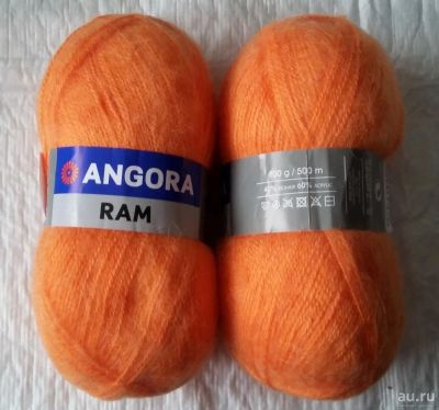 Лот: 9041846. Фото: 1. Пряжа Angora Ram (40% мохера... Ткани, нитки, пряжа