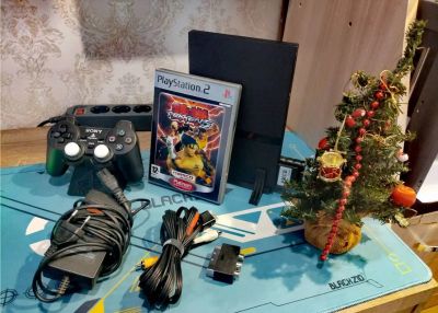 Лот: 24878633. Фото: 1. Sony Playstation 2 Slim (PS2/Лицензия... Игровые приставки, консоли