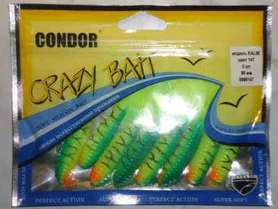 Лот: 3249301. Фото: 1. Твистеры Condor Crazy Bait KAL70... Прикормки, приманки