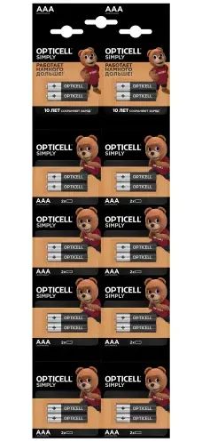Лот: 21082430. Фото: 1. Батарейка Opticell ААA мизинчиковая... Батарейки, аккумуляторы, элементы питания