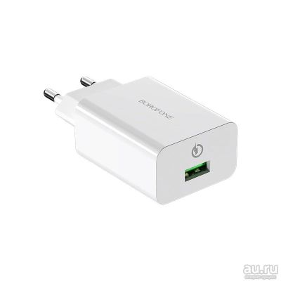 Лот: 18097828. Фото: 1. СЗУ USB 3A QC 3.0 18W Borofone... Зарядные устройства, блоки питания, адаптеры сетевые для смартфонов