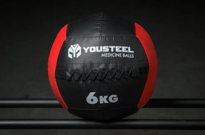 Лот: 24558177. Фото: 1. Медбол 6кг, со шнуровкой YouSteel. Фитнес, аэробика и гимнастика