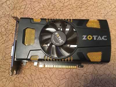 Лот: 12296446. Фото: 1. Видеокарта ZOTAC GTX550 Ti 1gb... Видеокарты