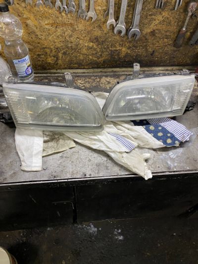 Лот: 18632911. Фото: 1. Передние фары Nissan sunny fb15. Оптика и освещение