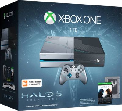 Лот: 8754090. Фото: 1. Xbox One 1 ТБ + Halo 5 (KF6-00012... Консоли