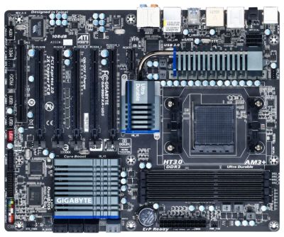 Лот: 6290258. Фото: 1. Материнская плата gigabyte ga-990fxa-ud5... Материнские платы