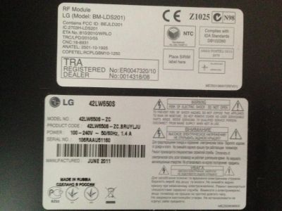 Лот: 9787285. Фото: 1. Неисправный LED телевизор LG 42LW650S... Телевизоры