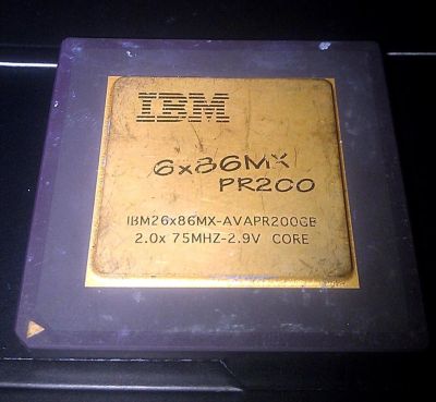 Лот: 11077512. Фото: 1. CPU IBM 6x86MX PR200 GOLD. Процессоры