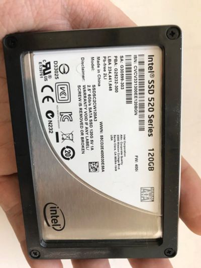 Лот: 12743587. Фото: 1. SSD intel 520 series 120gb б/у. SSD-накопители
