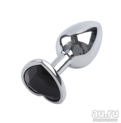 Лот: 15147192. Фото: 1. Анальная пробка сердце Черный... Игрушки