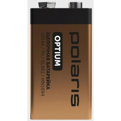 Лот: 25720991. Фото: 1. Батарейка Polaris Optium PB 9V... Батарейки, аккумуляторы, элементы питания