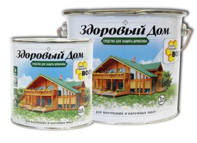 Лот: 5850996. Фото: 1. Пропитка для дерева Здоровый дом... Краски, лаки, растворитель