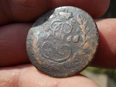 Лот: 14803945. Фото: 1. Редкая копейка 1766 года, ММ... Россия до 1917 года