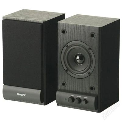 Лот: 890237. Фото: 1. Колонки SVEN SPS-607 Black (2x3W... Акустические системы