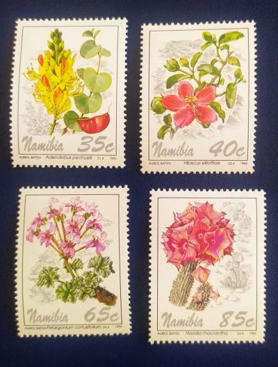 Лот: 19575324. Фото: 1. Намибия 1994 Цветы полная серия... Марки