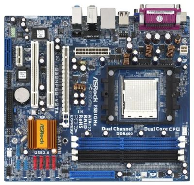 Лот: 4682005. Фото: 1. ASRock - 939NF6G-VSTA+процессор... Материнские платы