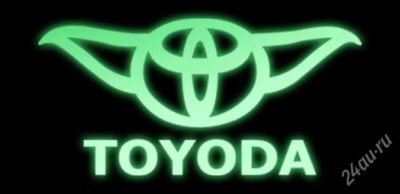 Лот: 2627877. Фото: 1. Светящаяся наклейка на авто "TOYODA... Наклейки автомобильные