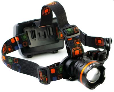 Лот: 24864132. Фото: 1. Фонарик налобный тип АКБ LED Zoom... Фонарики