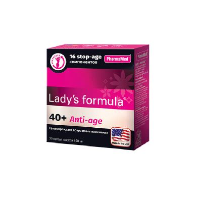 Лот: 25645215. Фото: 1. Lady's Formula 40+ Anti-age капсулы... Лекарства
