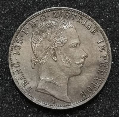 Лот: 23232831. Фото: 1. 1 флорин 1861 года. Австрия. Франц... Европа