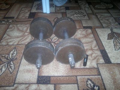 Лот: 4692333. Фото: 1. Гантели металлические 15 кг. Гантели