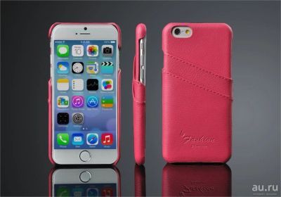 Лот: 9585284. Фото: 1. Розовый кожаный чехол iPhone 6... Чехлы, бамперы
