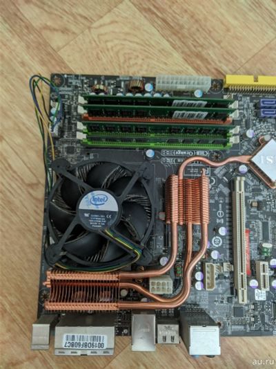 Лот: 16266002. Фото: 1. Материнская плата LGA 775 + процессор... Другое (комплектующие)