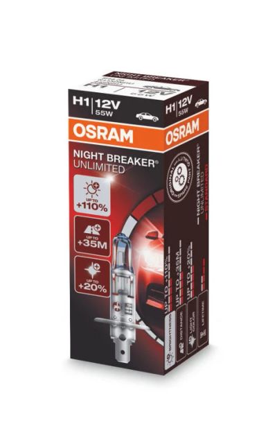 Лот: 11304699. Фото: 1. Osram H1 Night Breaker Unlimited... Оптика и освещение