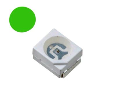 Лот: 23233571. Фото: 1. Светодиод SMD 3528 зеленый, 520-525нм... Светодиоды