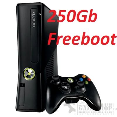 Лот: 890174. Фото: 1. XBox 360 slim, винт 250Гб (уже... Игровые приставки, консоли